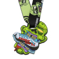 Impressão de liga de zinco personalizado logo Metal Zombie Run medalhas